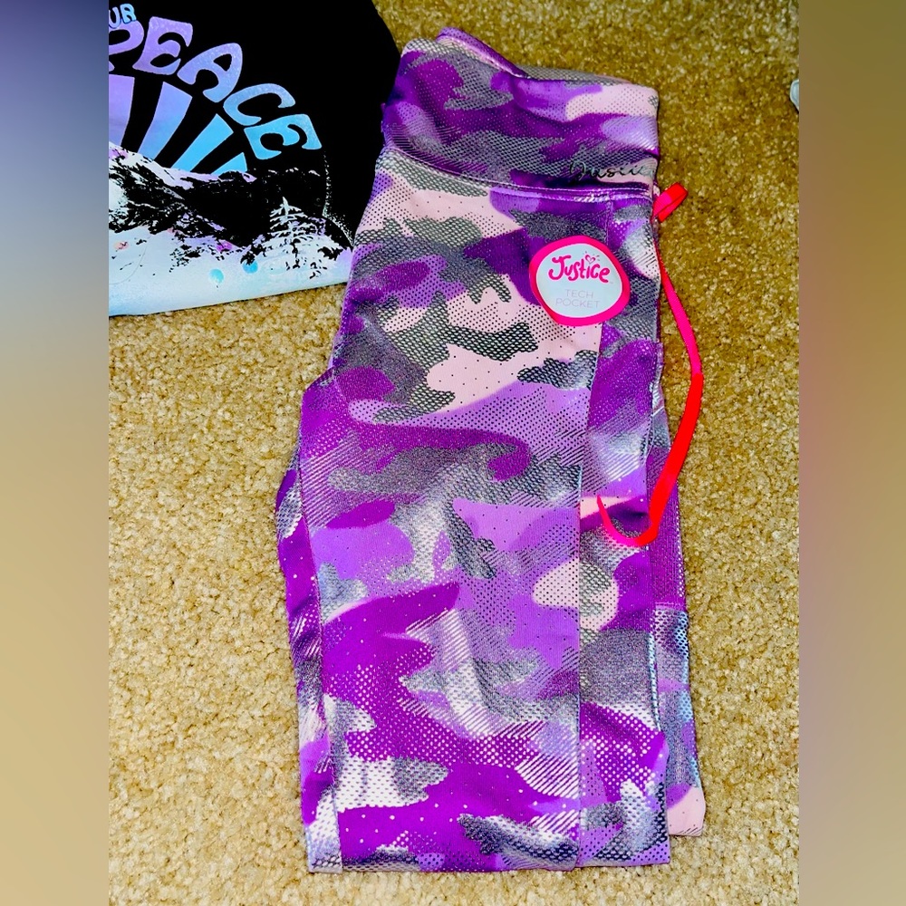 Girls Size 10 Justice leggings NWT.